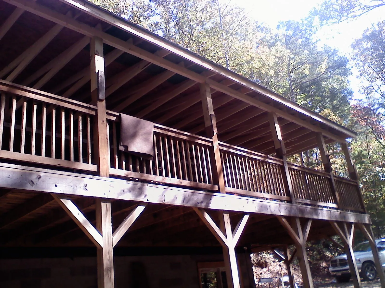 Timber framing under a new elevated porch and deck — Roof Leak Repair in Mc Leod by Roofing Brothers